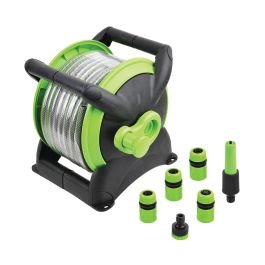 גלגלת השקיה צינור 20 מטר עם אביזרים דגם SEM-624201 גלגלת השקיה צינור 20 מטר עם אביזרים דגם SEM-624201