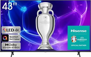 טלוויזיה חכמה 43" Hisense QLED 4K הייסנס 43E7KQ טלוויזיה חכמה 43" Hisense QLED 4K הייסנס 43E7KQ
