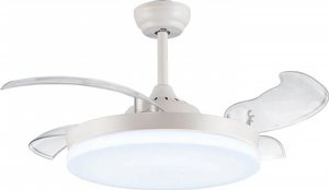 מאוורר תקרה 42" כולל כנפיים נפתחות, שלט ותאורה מובנית Semicom 36W סמיקום AMERICANO 42 - לבן מאוורר תקרה 42" כולל כנפיים נפתחות, שלט ותאורה מובנית Semicom 36W סמיקום AMERICANO 42 - לבן